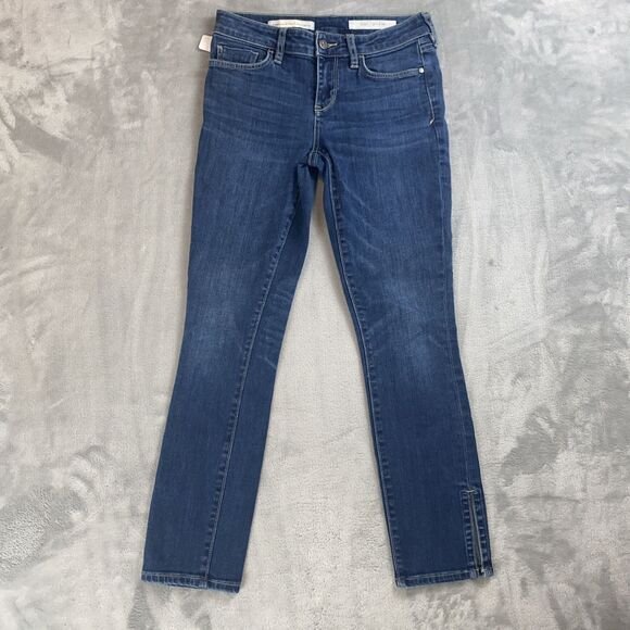 Pilcro and the Letterpress Jeans Womens 26 Blue Stet Split Ankle Stretch - Picture 1 of 7